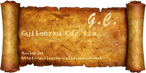 Gyileszku Célia névjegykártya